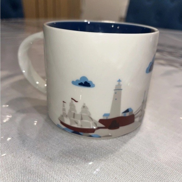 Starbucks Blue and White Boston Mug Dining Collection - Picture 2 of 3